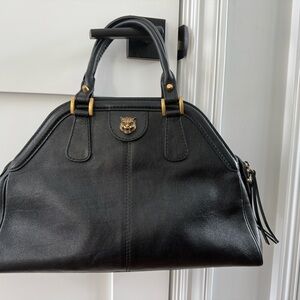 Gucci Black Satchel with Gold Details
